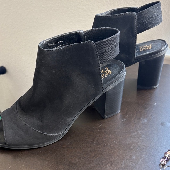 New York & Company Black Peep-Toe Heeled Boots - Picture 3 of 5